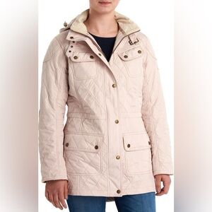 Barbour Arrow Quilted Hooded Anorak Coat - Never Worn size 8